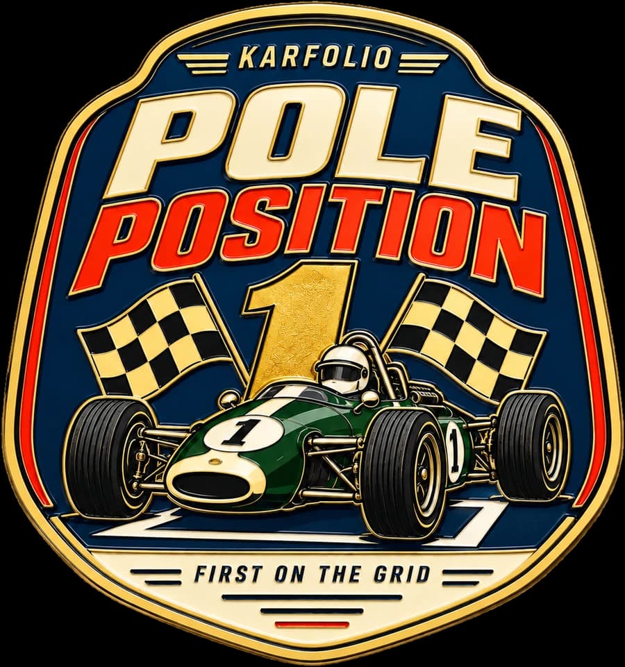 Pole Position badge: first on the grid